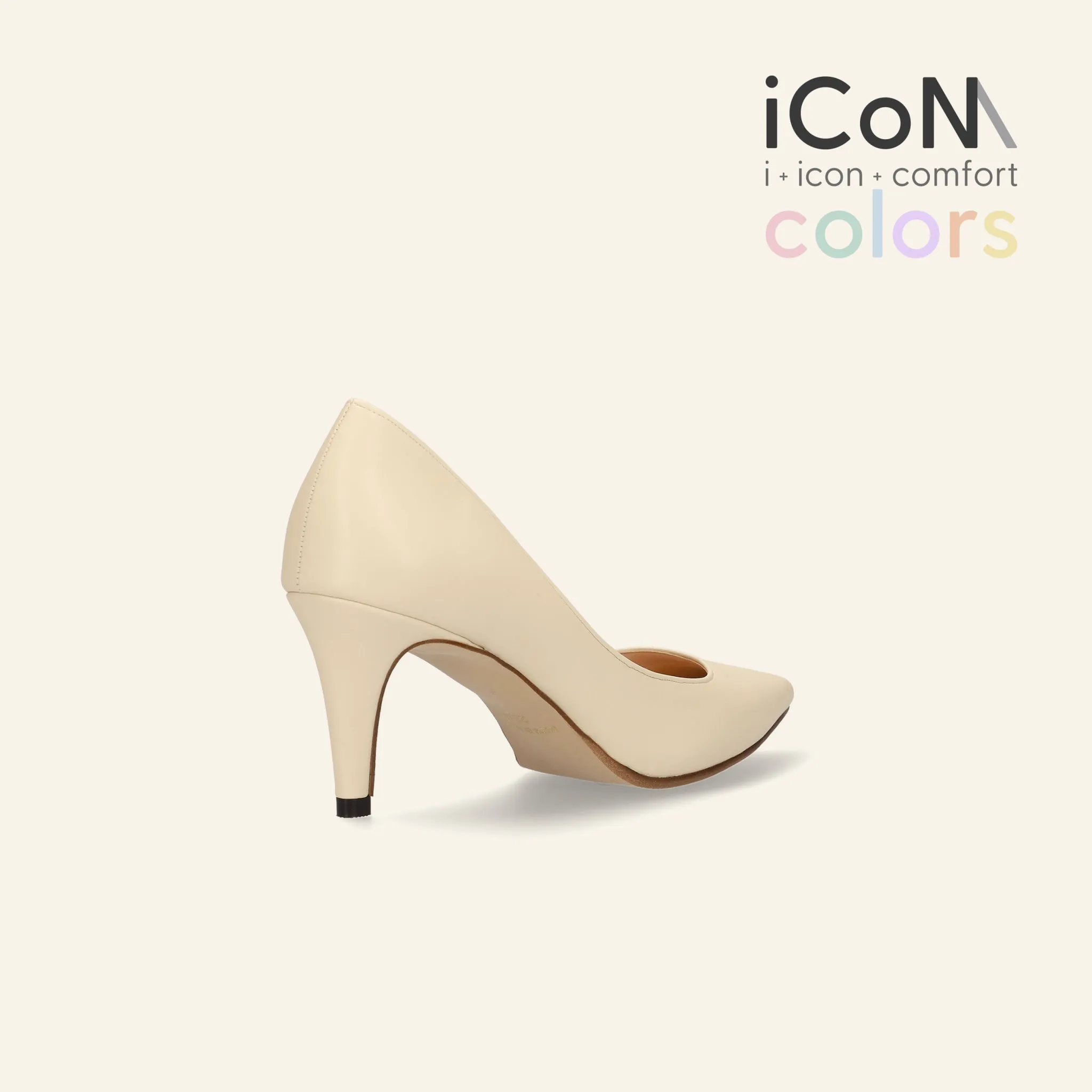 10% OFF: 2024SS: iCoN COLORS: Pointed Toe Smooth Pumps (C76533) Chai