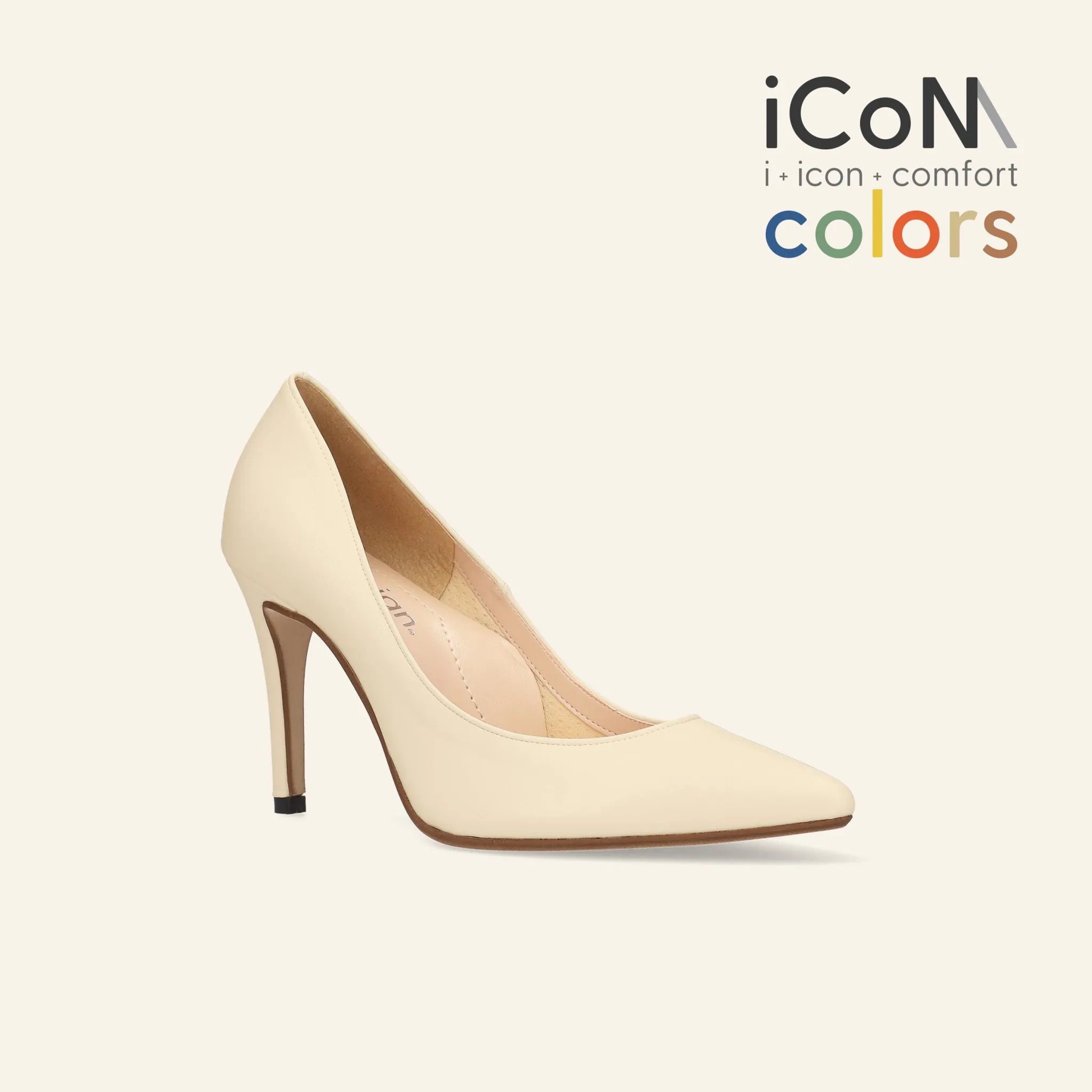 10% OFF: 2024SS: iCoN COLORS: Pointed Toe Smooth Pumps (C9043) Chai
