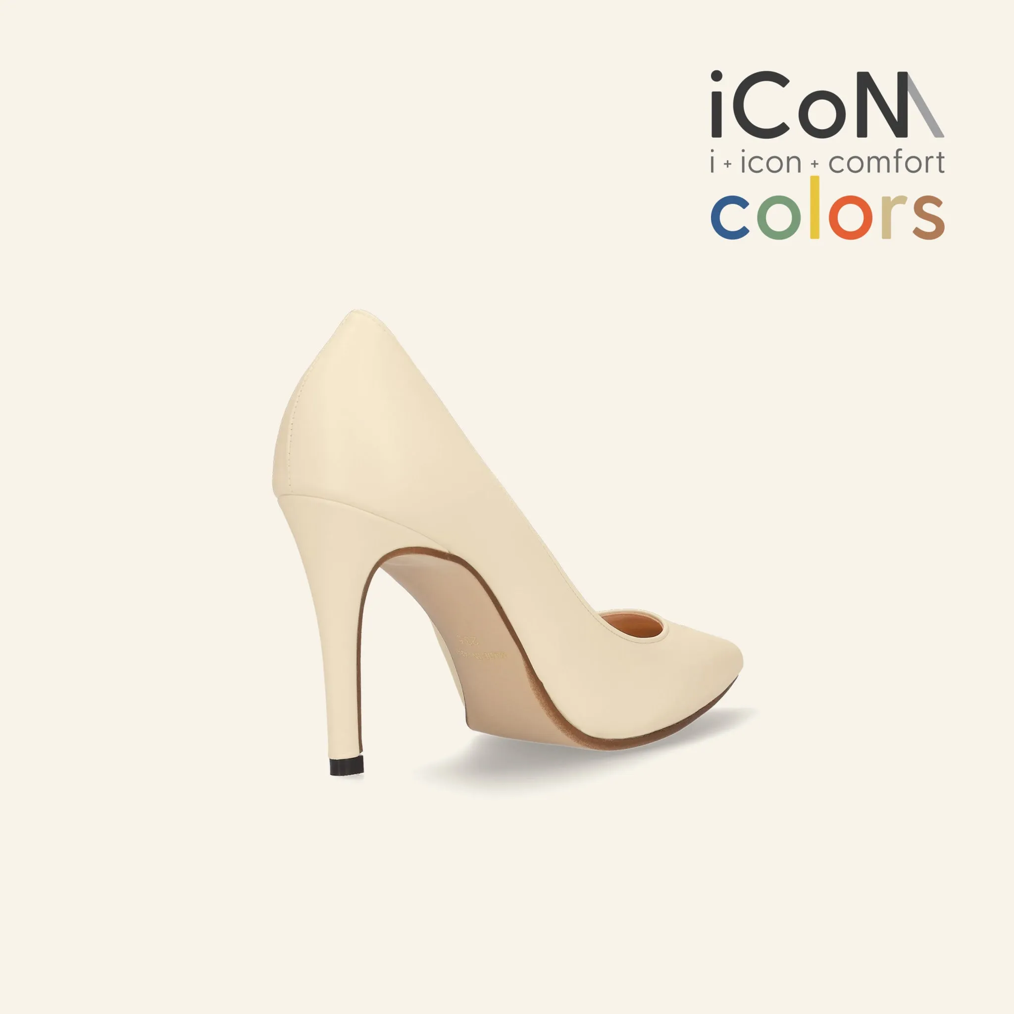 10% OFF: 2024SS: iCoN COLORS: Pointed Toe Smooth Pumps (C9043) Chai