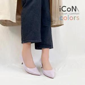 15% OFF: iCoN COLORS: Pointed Toe Smooth Pumps (C57173) Lavender