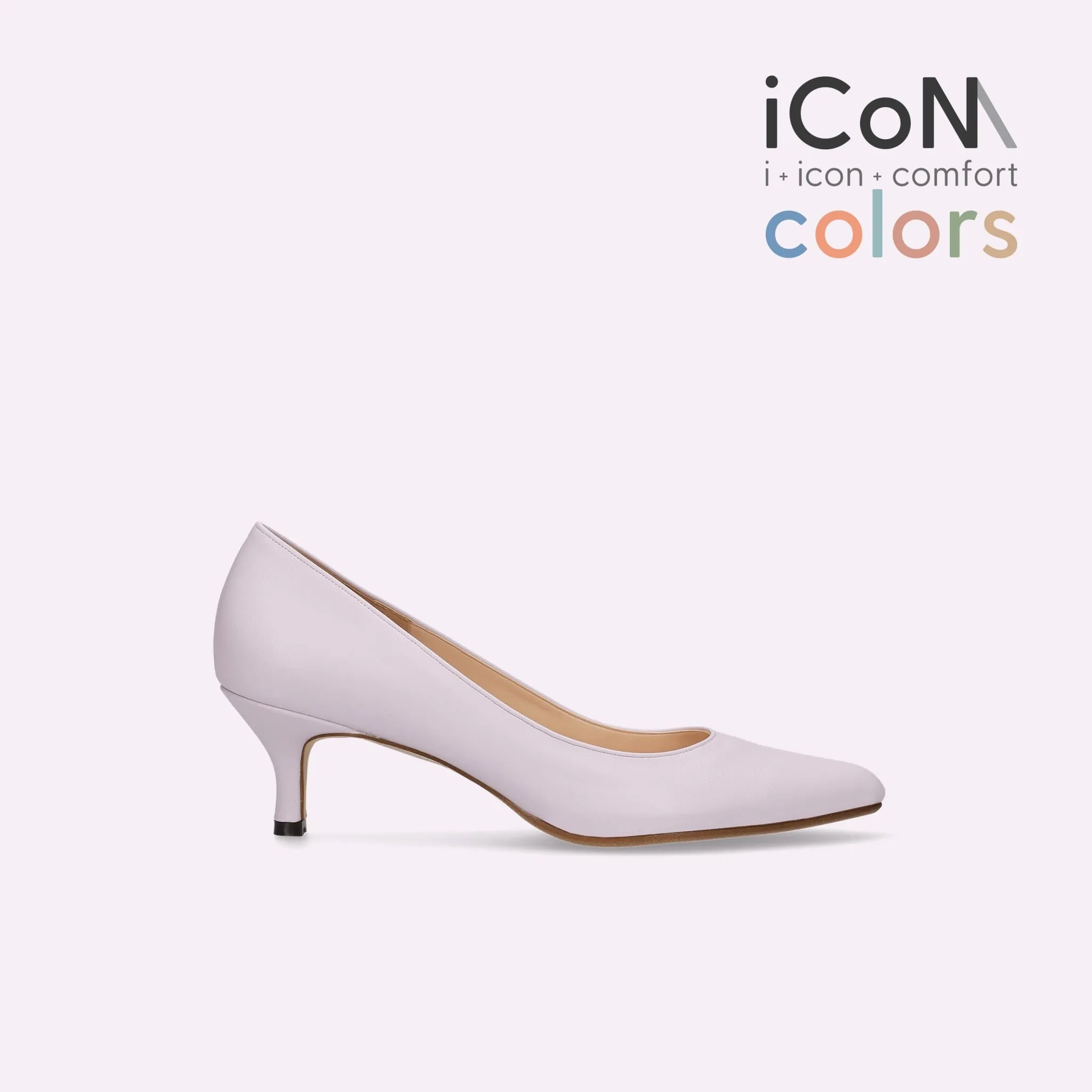 15% OFF: iCoN COLORS: Pointed Toe Smooth Pumps (C57173) Lavender