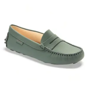 2582 - Green Olive Sahara Girls Mocassin Loafer