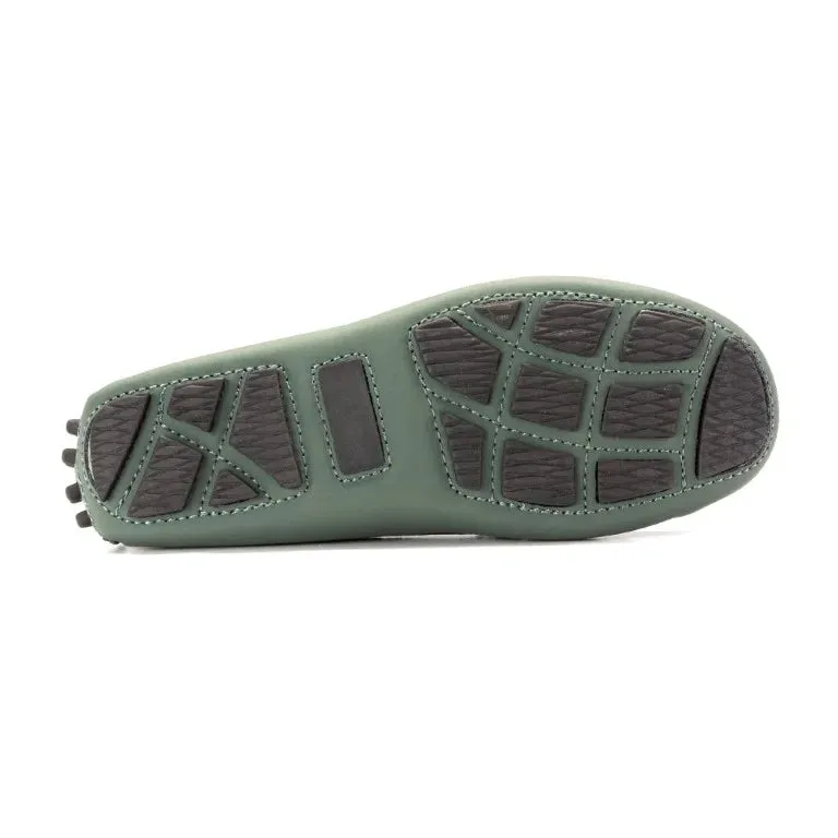 2582 - Green Olive Sahara Girls Mocassin Loafer