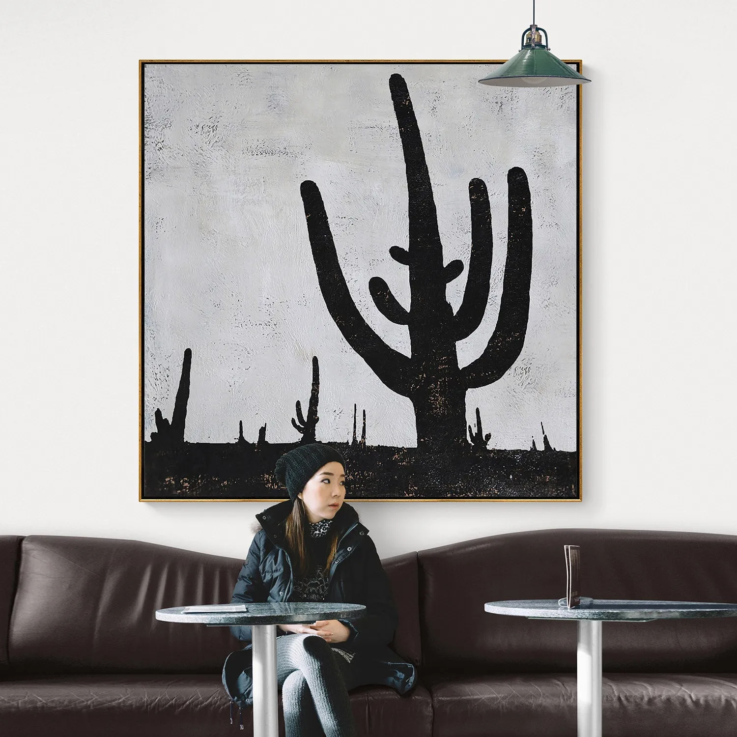 Abstract Cactus Painting H258S