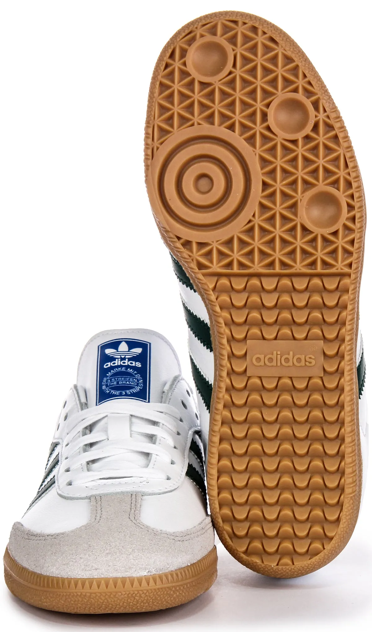 Adidas Samba OG J In White Green For Youth