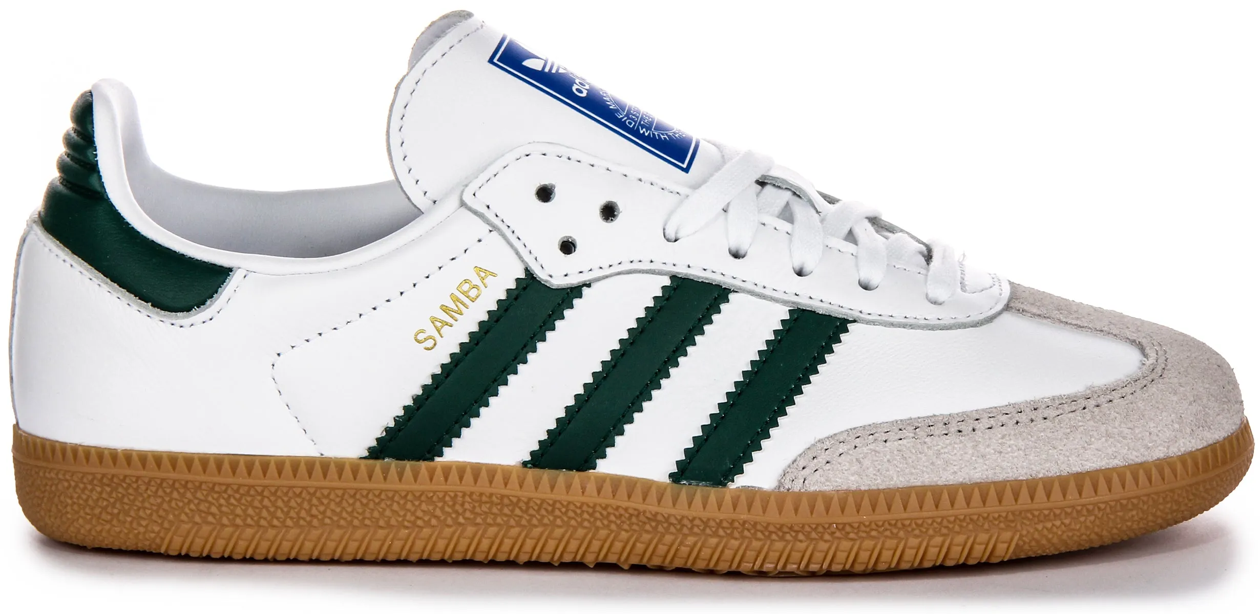 Adidas Samba OG J In White Green For Youth