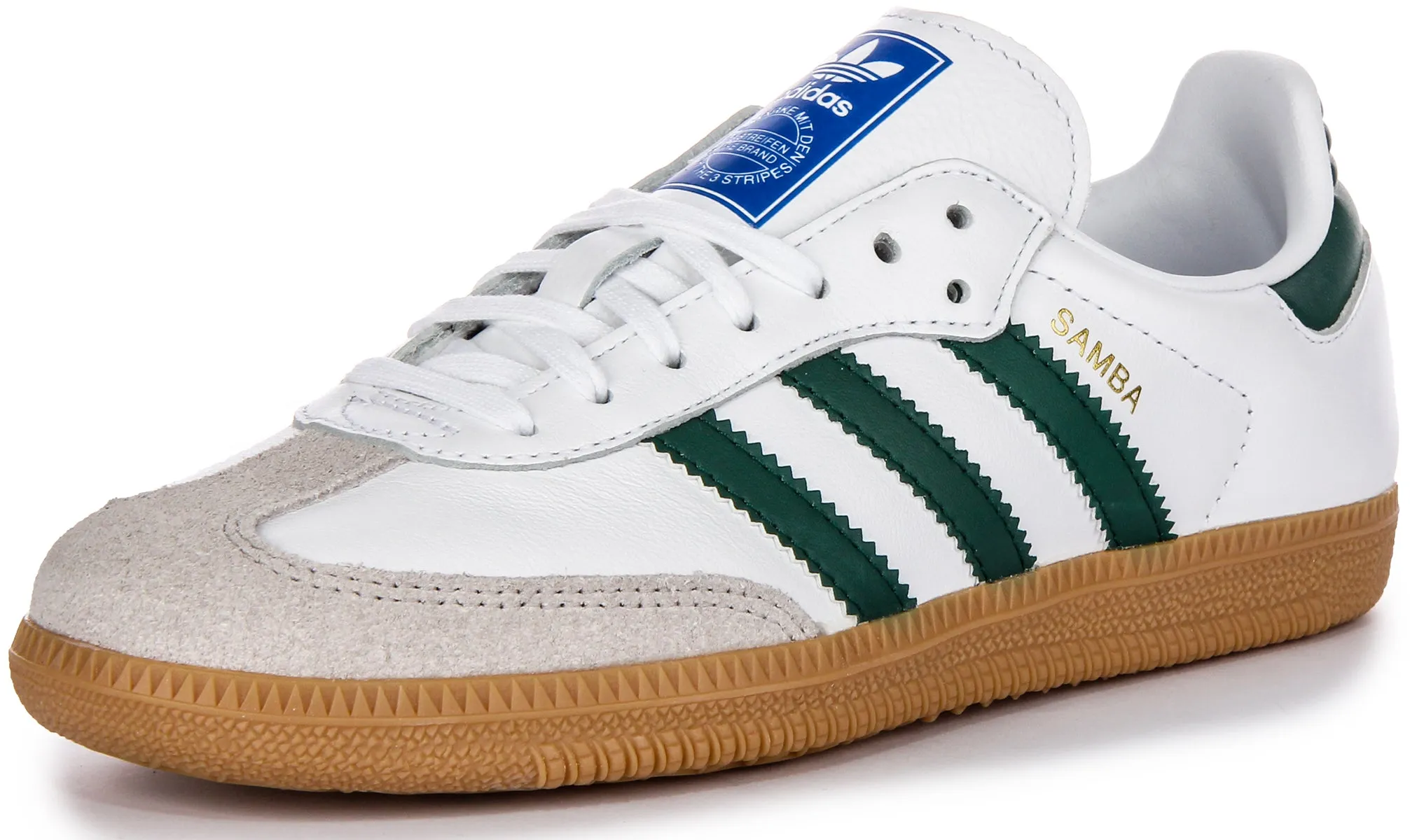 Adidas Samba OG J In White Green For Youth