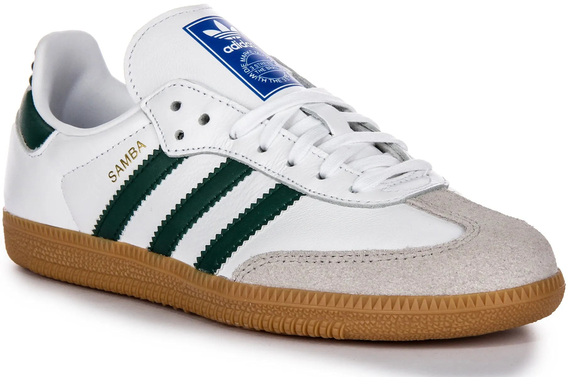 Adidas Samba OG J In White Green For Youth