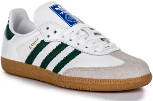 Adidas Samba OG J In White Green For Youth