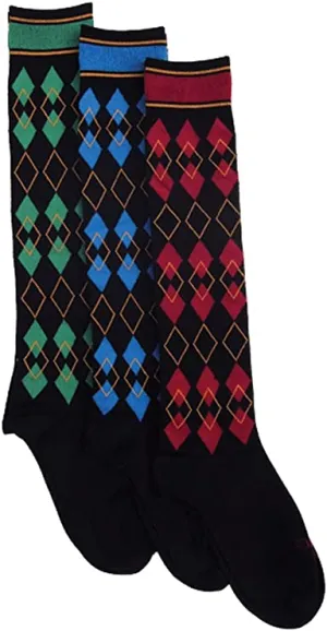 Adult, Argyle, Equestrian Boot Socks