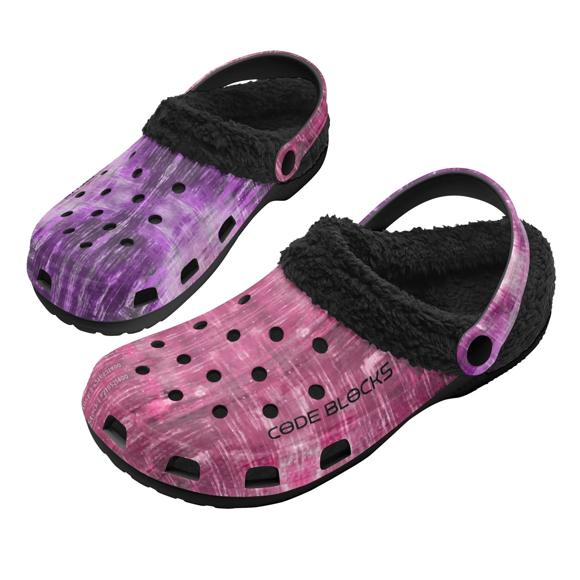 Adults Black Warm House Winter Fur Lined Garden Slippers
