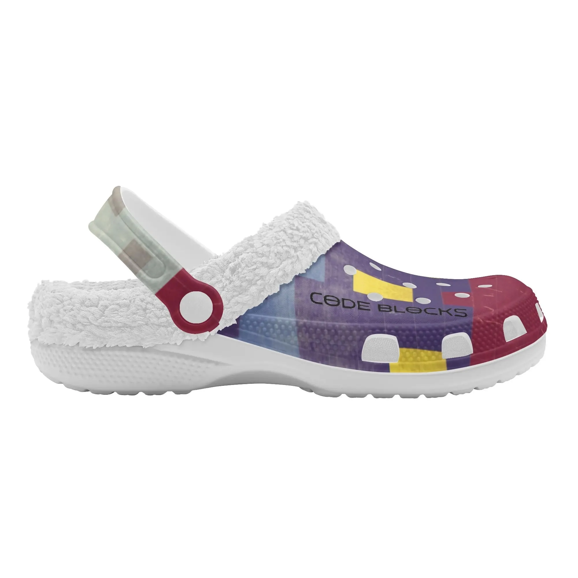 Adults White Warm House Clog Winter Fur Lined Garden Slippers