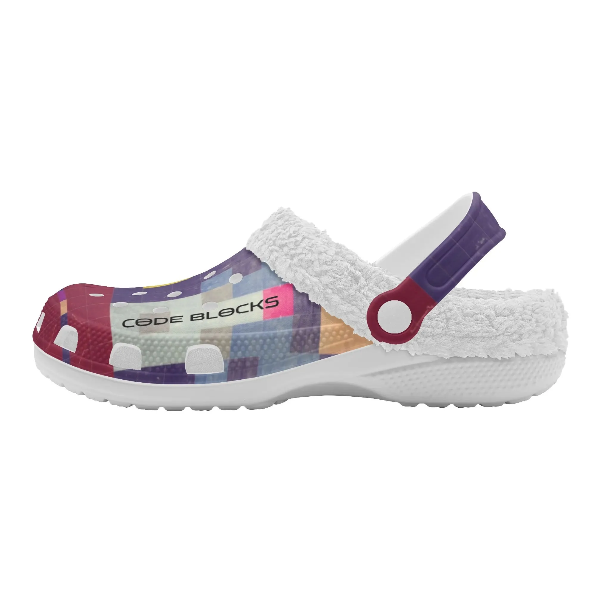 Adults White Warm House Clog Winter Fur Lined Garden Slippers