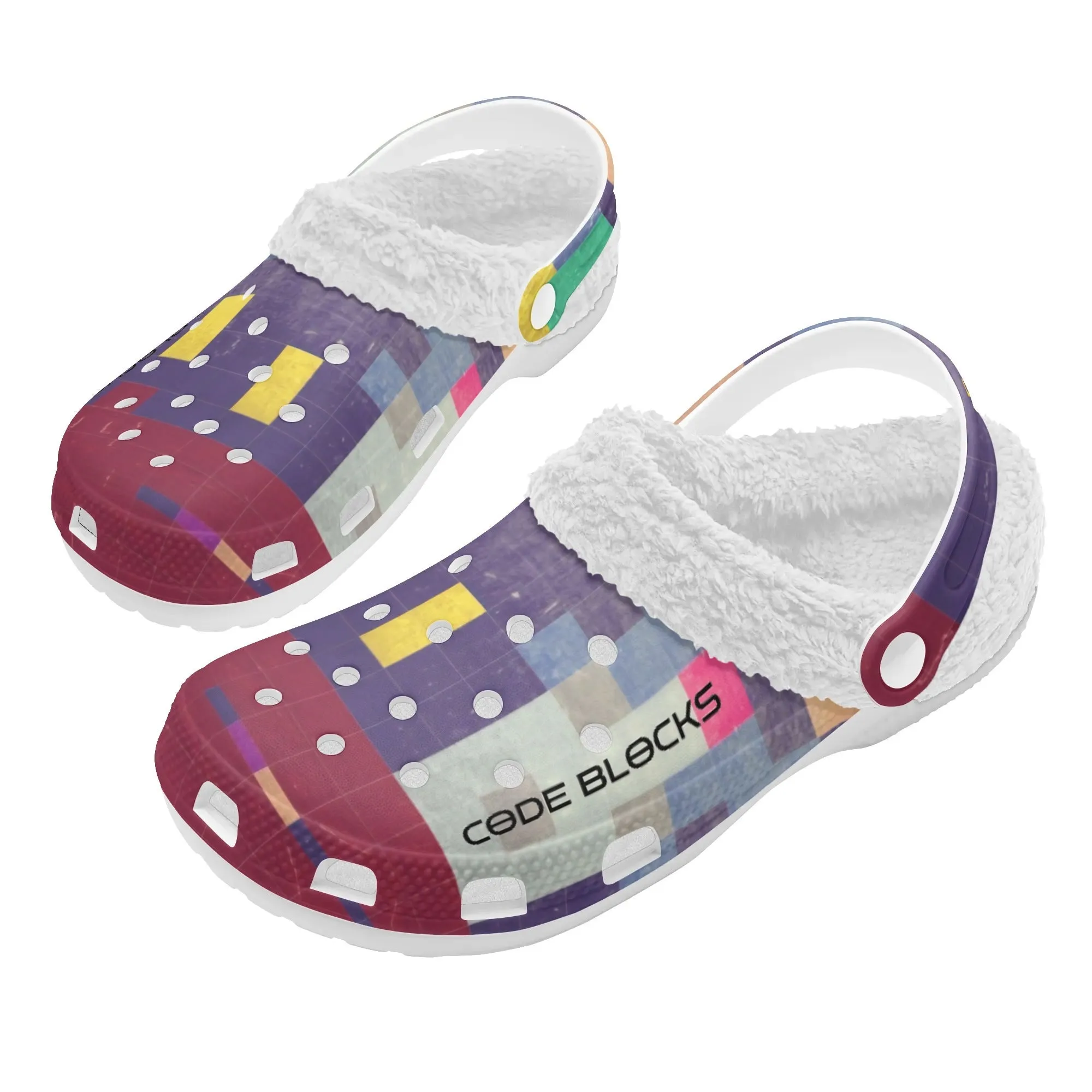 Adults White Warm House Clog Winter Fur Lined Garden Slippers