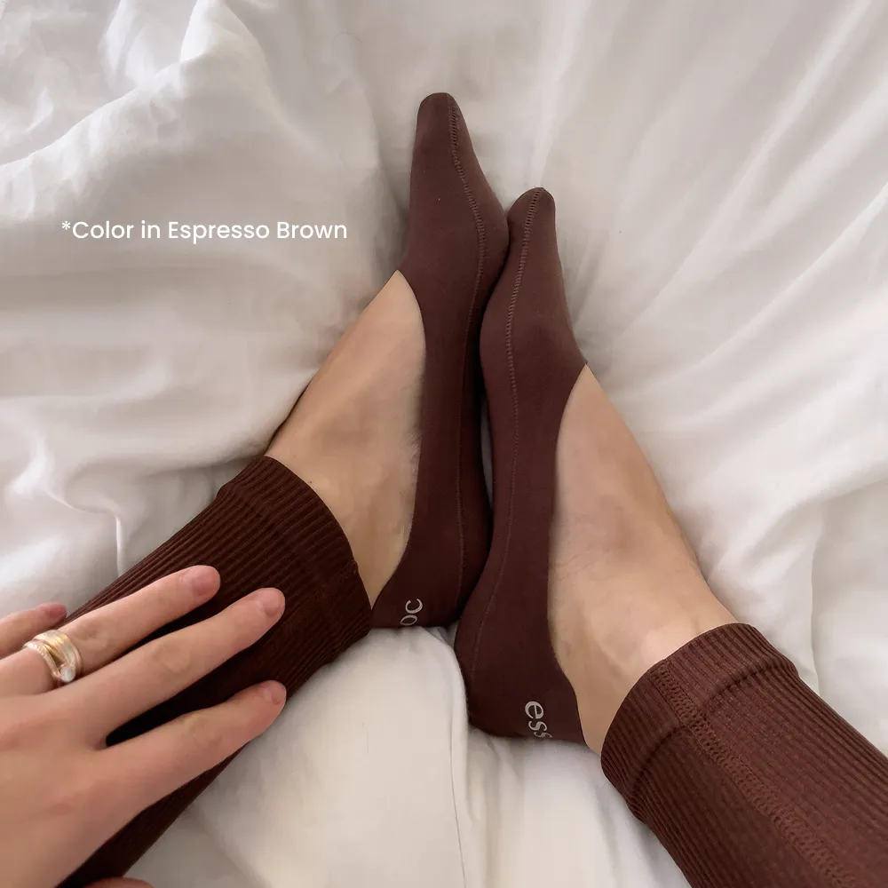 Almond Beige Cotton No Show Socks 3-Pack