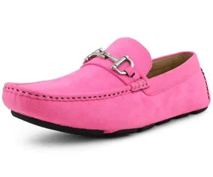 Amali Walken 2 Men's Pink Suede Driving Shoes