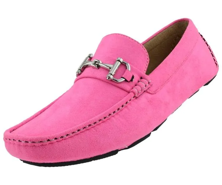 Amali Walken 2 Men's Pink Suede Driving Shoes