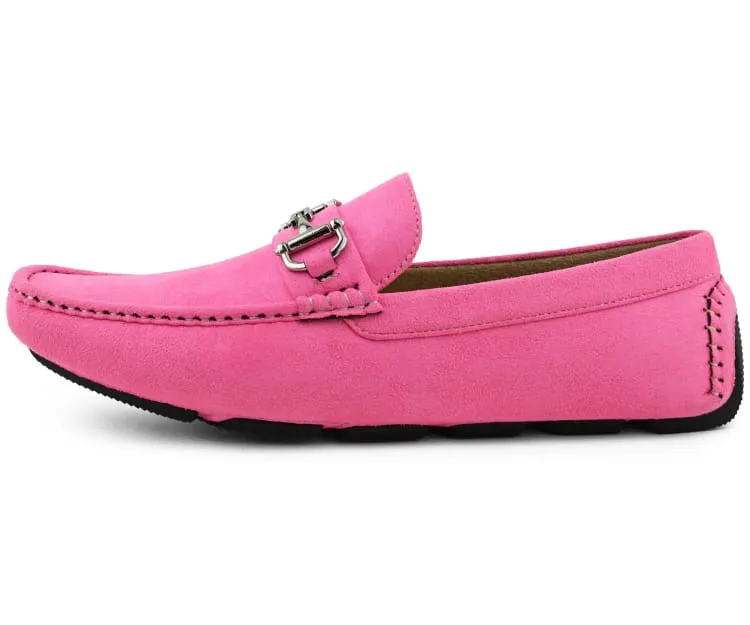 Amali Walken 2 Men's Pink Suede Driving Shoes