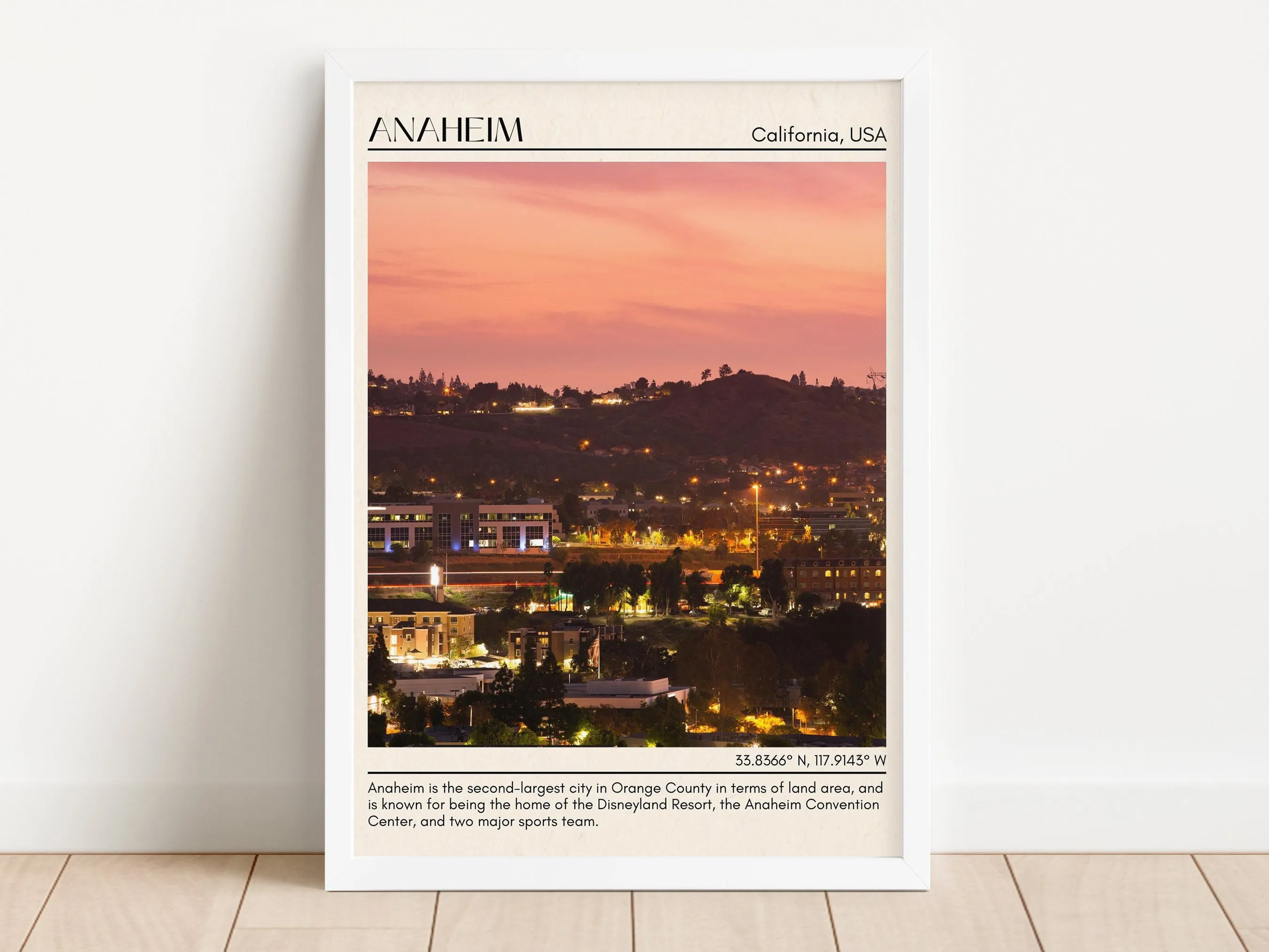 Anaheim Minimal Wall Art, California, USA