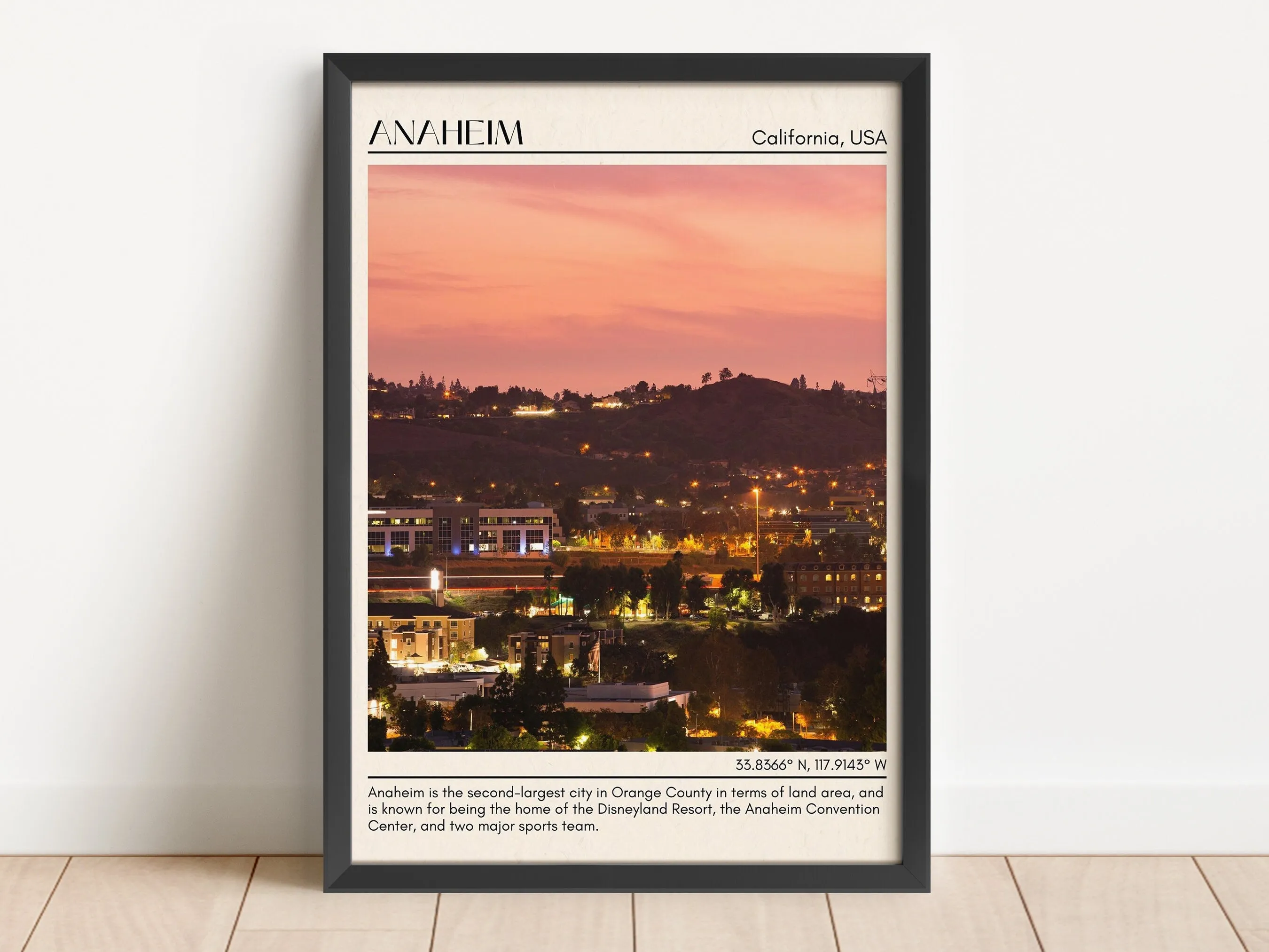 Anaheim Minimal Wall Art, California, USA