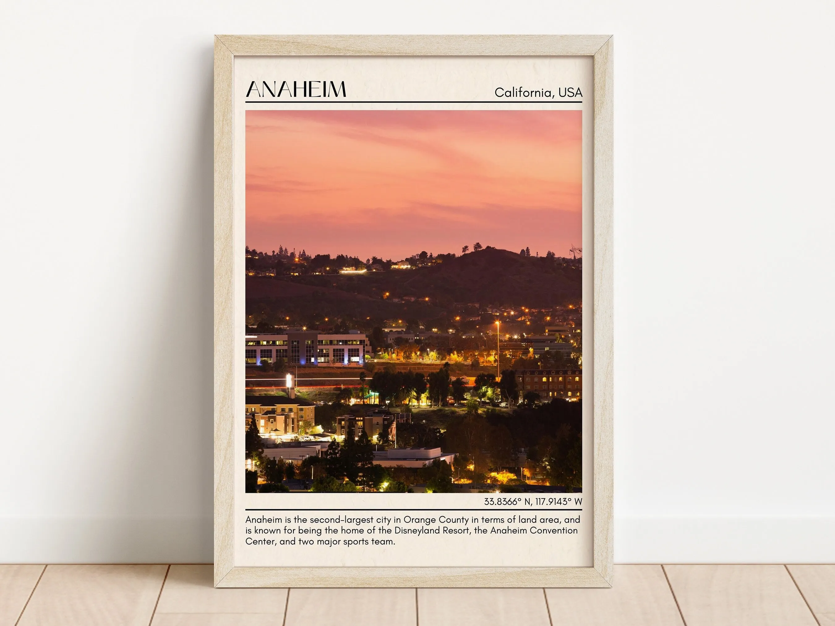 Anaheim Minimal Wall Art, California, USA