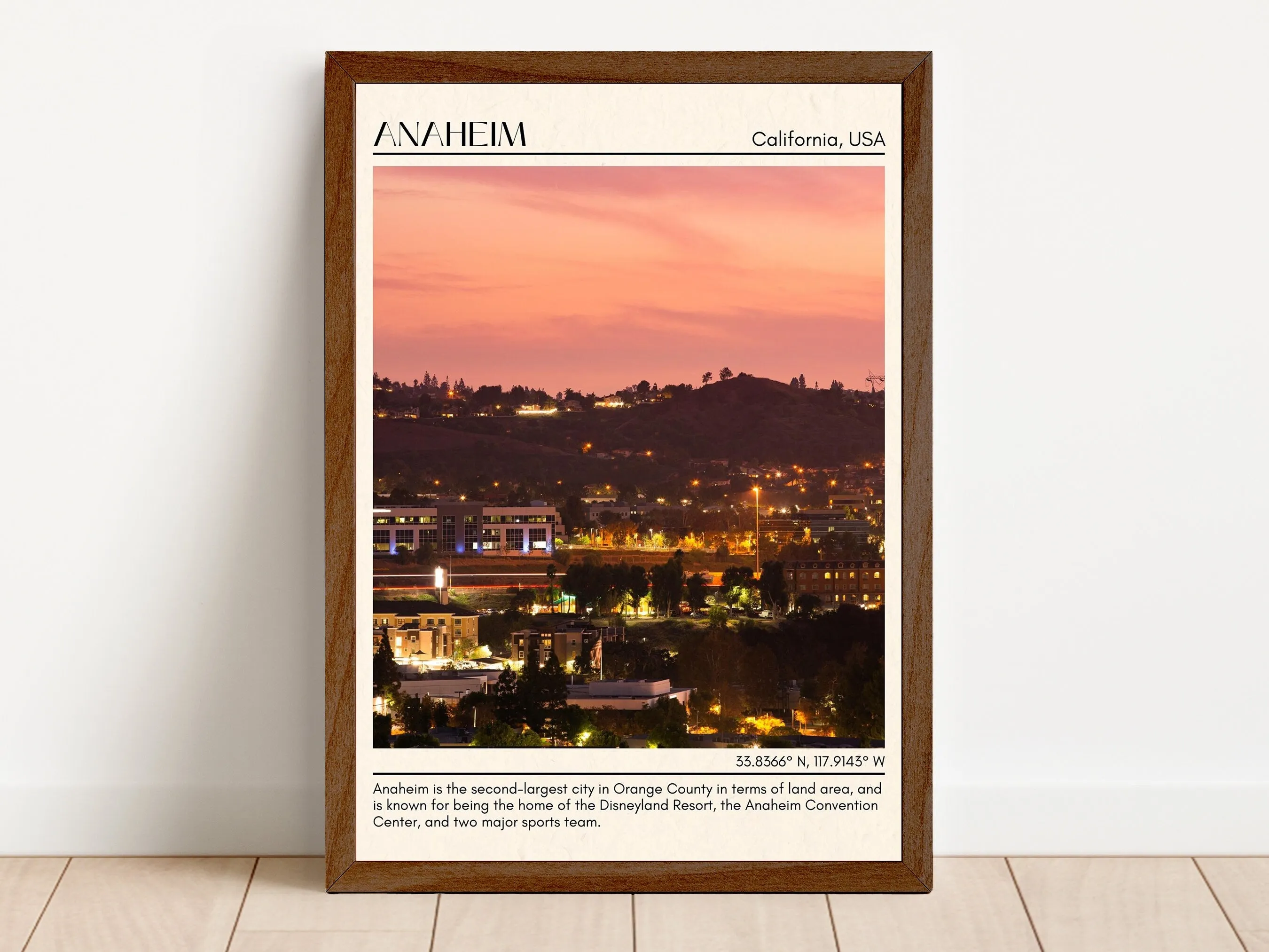 Anaheim Minimal Wall Art, California, USA