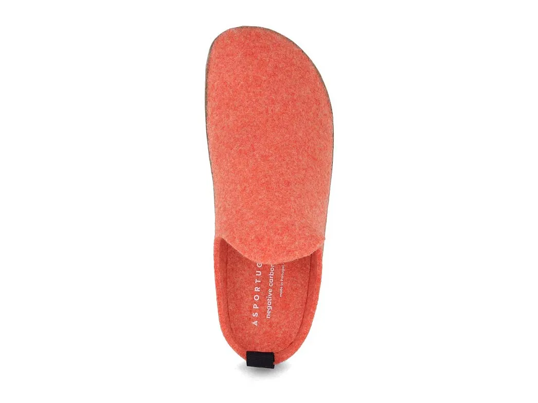 ASPORTUGUESAS Women Felt Clogs 'Come', orange