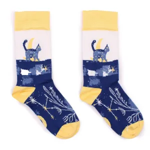 Bamboo Socks M/L - Midnight Cat