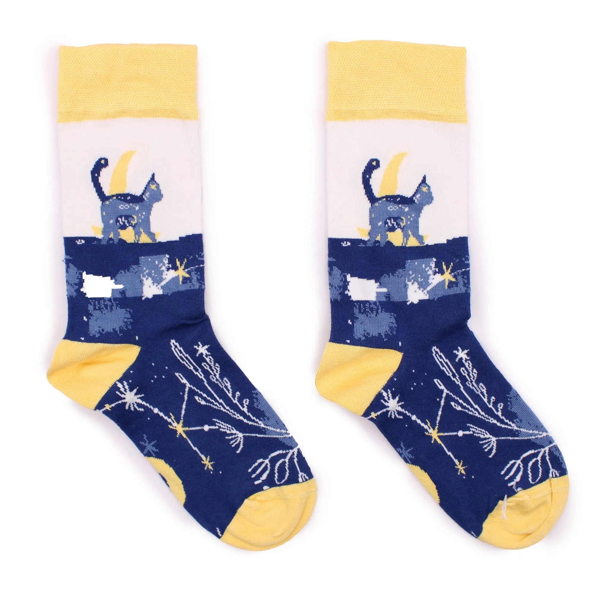 Bamboo Socks M/L - Midnight Cat