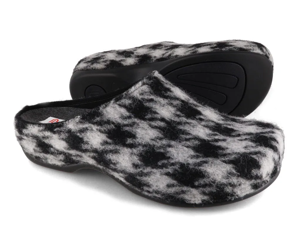 Berkemann BERKOFLEX Women Felt Clogs 'Fabia', black