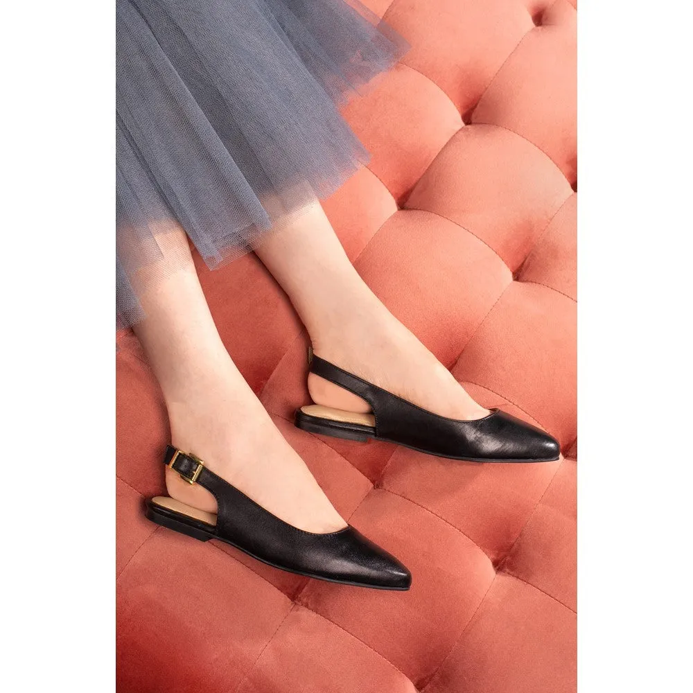 Black Demi Slingback Ballerinas