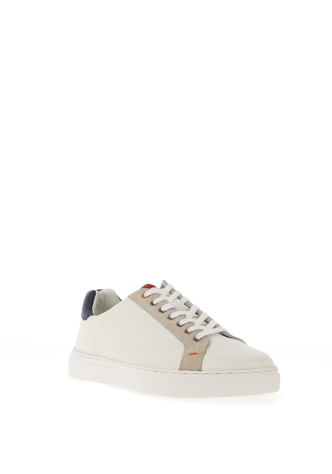 Bolt Leather Trainers in White
