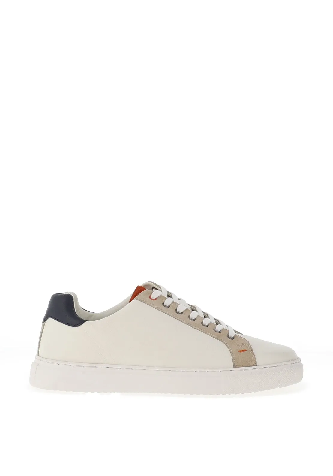 Bolt Leather Trainers in White
