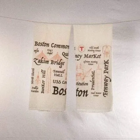 Boston Icons Flour Sack Towel