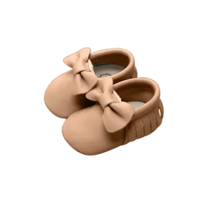 Bow Moccasins - Beige