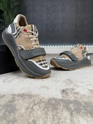 Burberry Ramsey Trainer - Grey / Beige