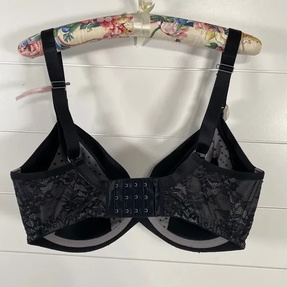Cake Lingerie Womens Waffles Nursing Tshirt Bra 38E Black Full Coverage Support
