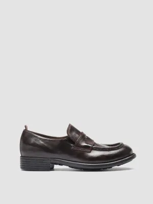 CALIXTE 020 - Dark Brown Leather Loafers
