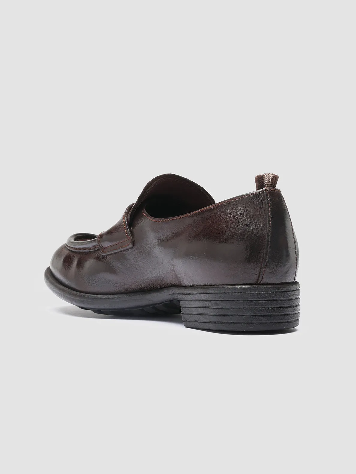 CALIXTE 020 - Dark Brown Leather Loafers