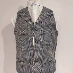 Carl Meyers Blue Houndstooth Boys Vest