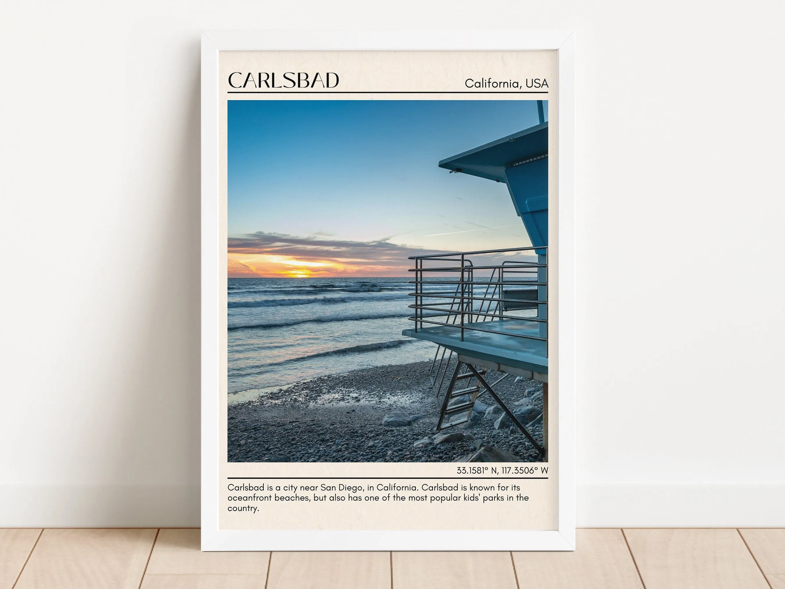 Carlsbad Minimal Wall Art, California, USA