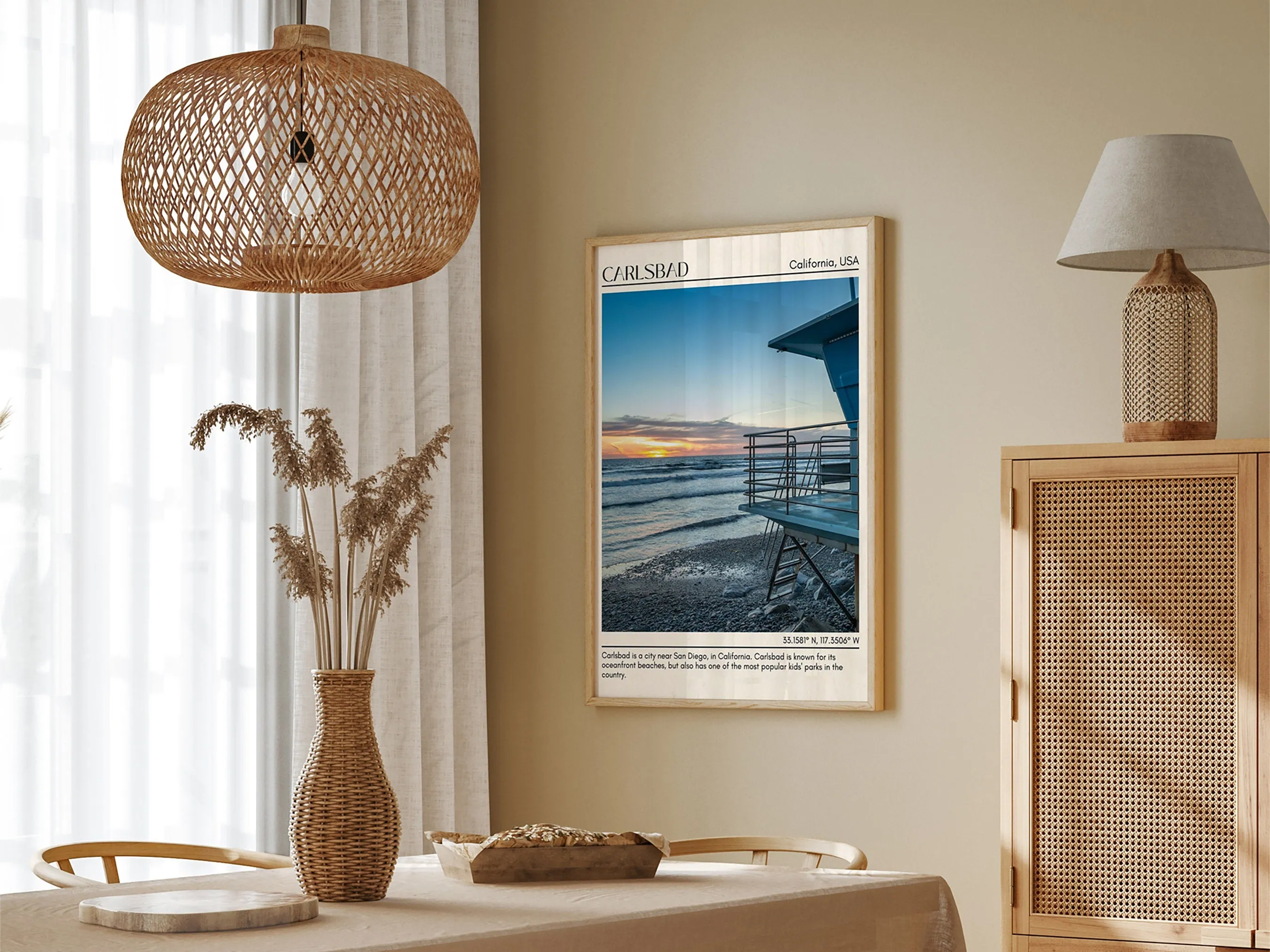 Carlsbad Minimal Wall Art, California, USA