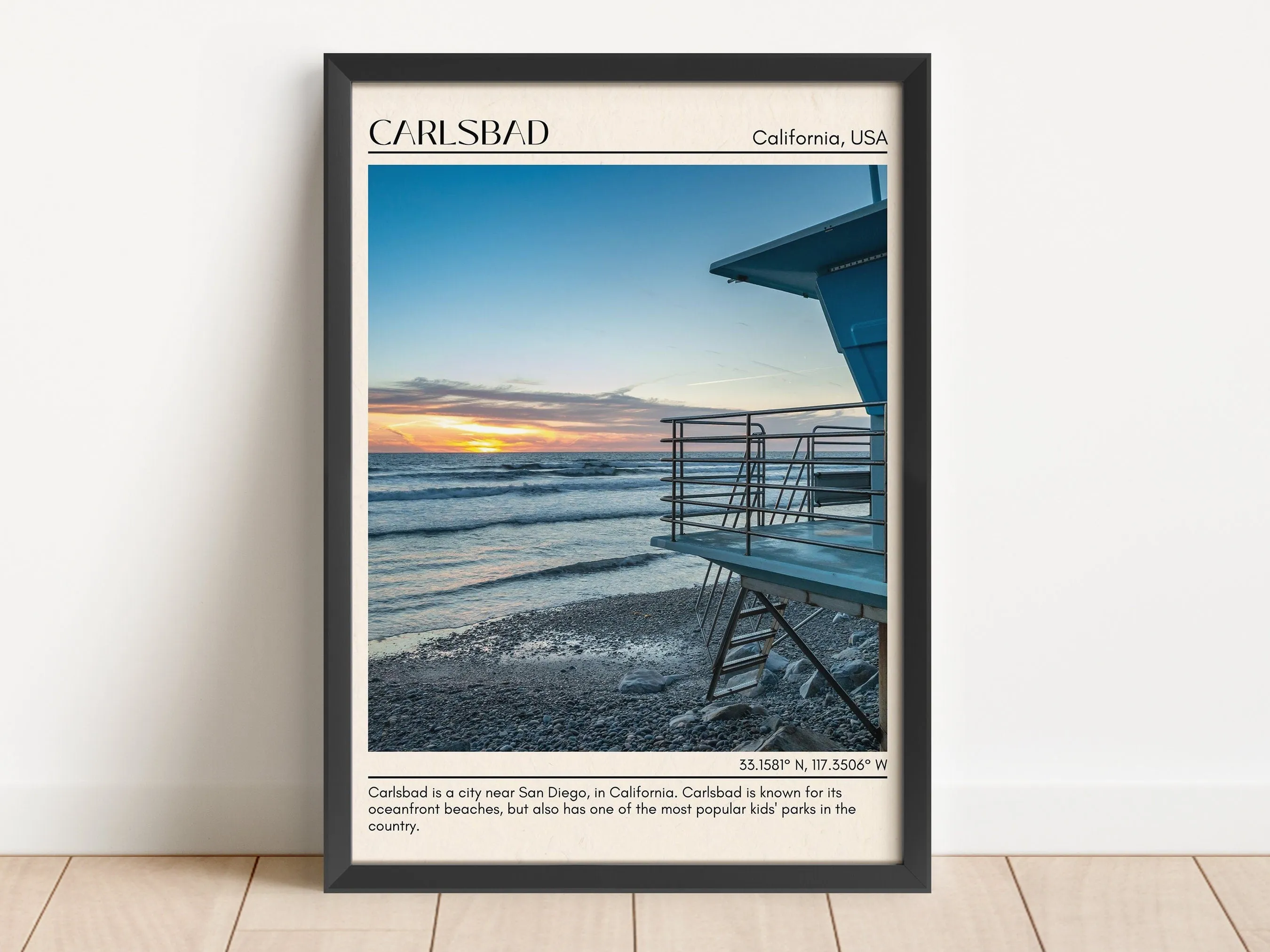 Carlsbad Minimal Wall Art, California, USA