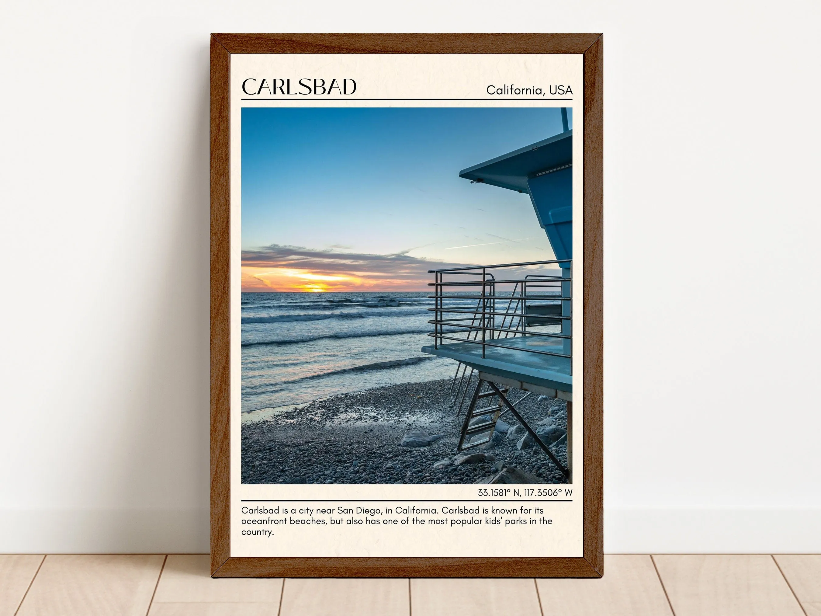 Carlsbad Minimal Wall Art, California, USA