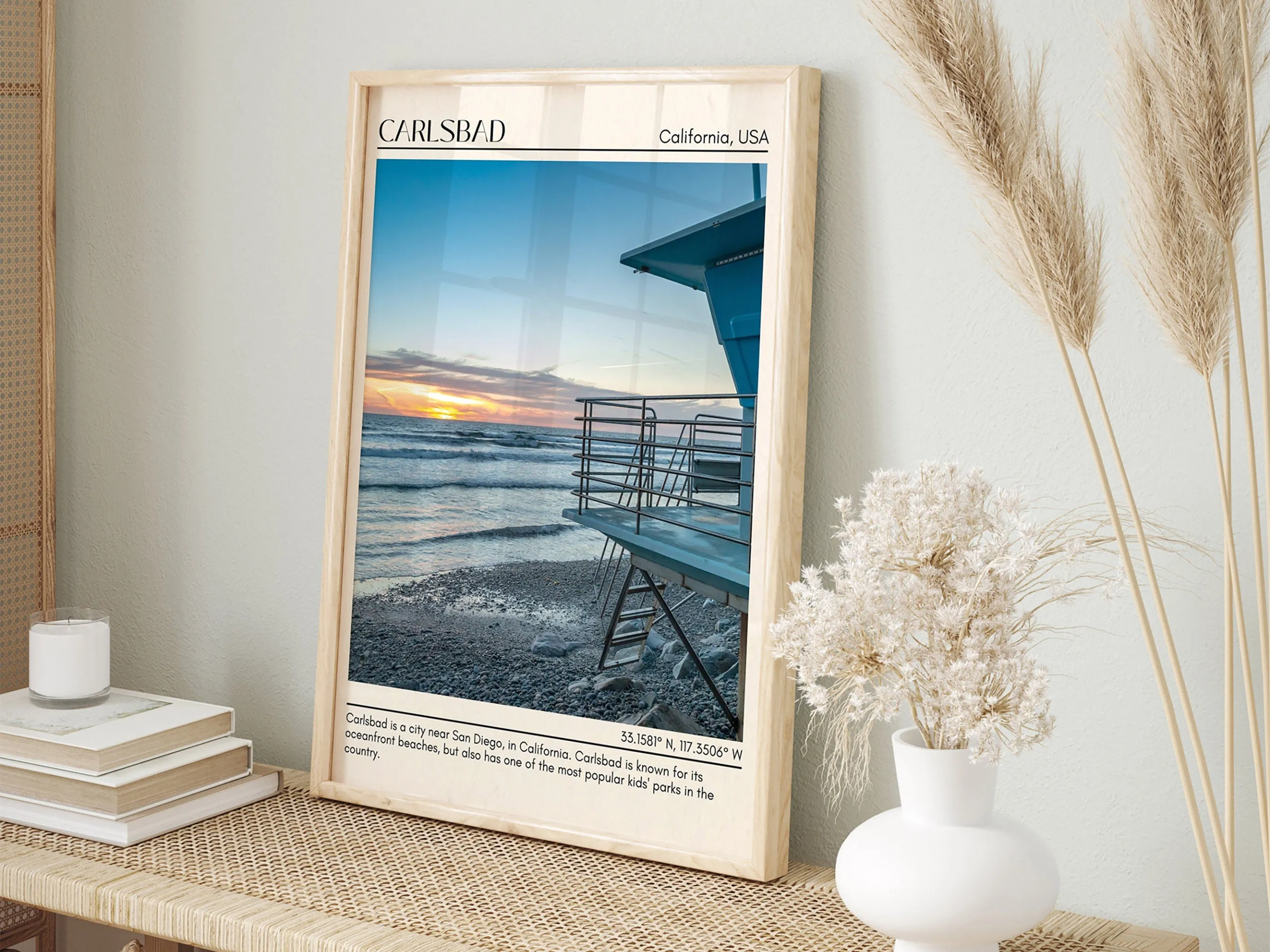 Carlsbad Minimal Wall Art, California, USA