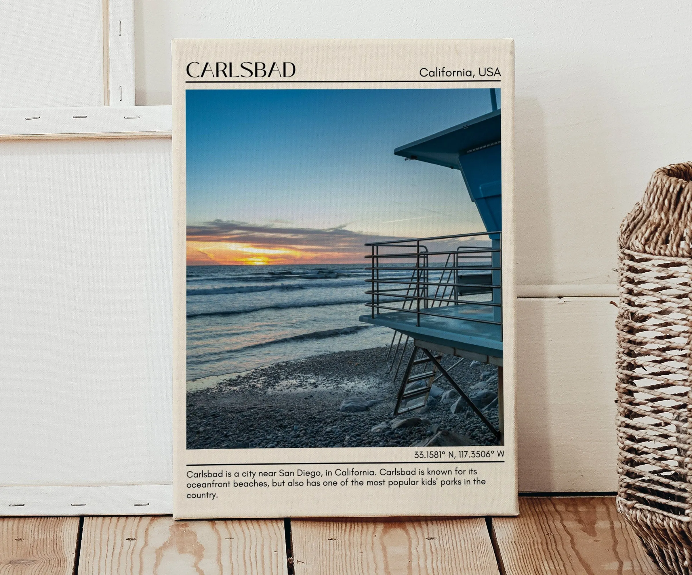 Carlsbad Minimal Wall Art, California, USA