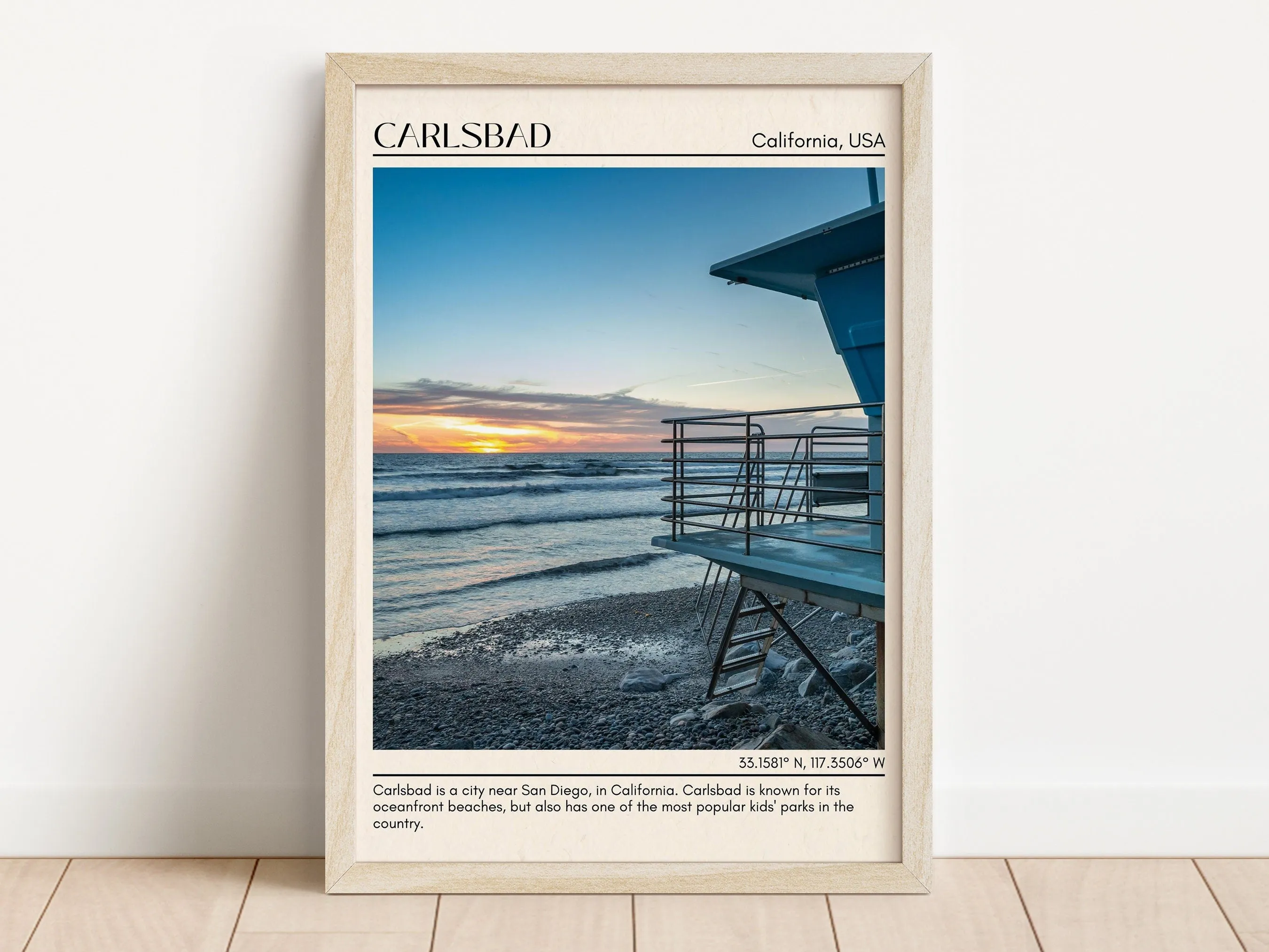Carlsbad Minimal Wall Art, California, USA