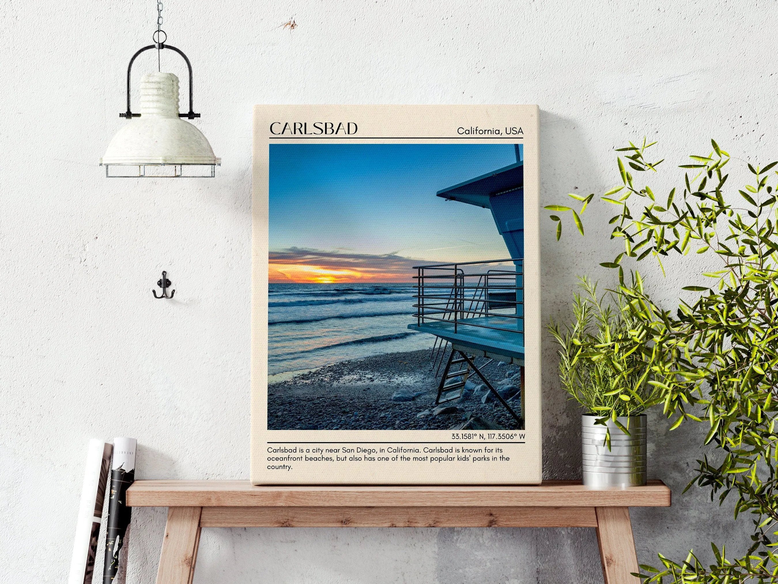 Carlsbad Minimal Wall Art, California, USA