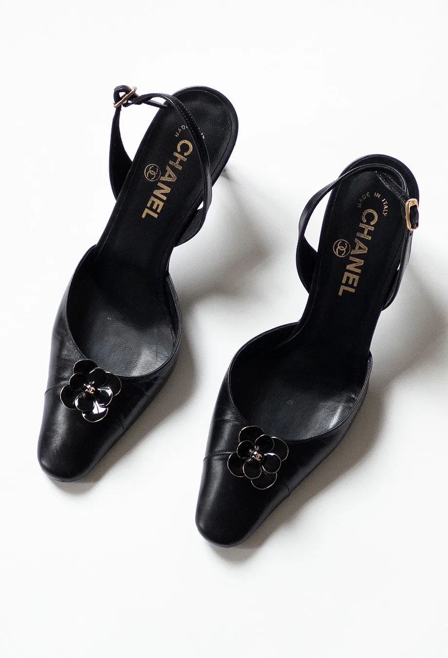 Chanel Vintage Camellia Heels