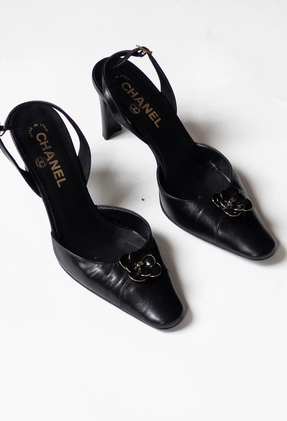 Chanel Vintage Camellia Heels